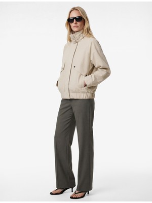 Koton Straight Fit Düz Bol Paça Kumaş Pantolon