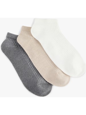 Koton 3'lü Pamuklu Basic Çorap Seti