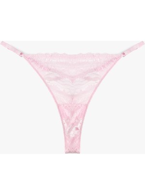 Koton Rahat Kalıp Dantelli Tül String Külot