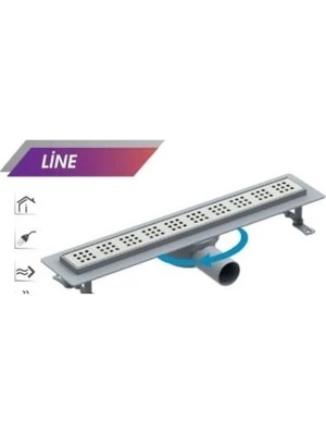 Lineer Seramik Uyumlu Duş Kanalı 40 cm Gri Renkli 304 Paslanmaz Çelik ile Su Tutucu ve Koku Önleyici