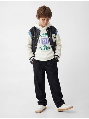 Koton Uzun Kollu Bisiklet Yaka Suni Deri Bomber Kolej Ceket