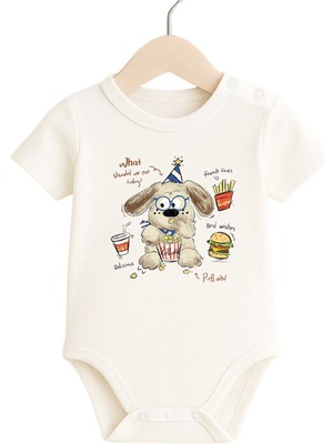 Babytex Kısa Kollu Body&zıbın Bebek Body&zıbın Baskılı %100 Pamuk