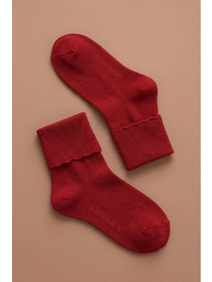 Katia & Bony Taban Altı Baskılı Kırmızı Çocuk Step Çorap