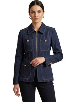 Centilmen Mezzura Düğme ve Fermuar Detaylı Ceket  2020