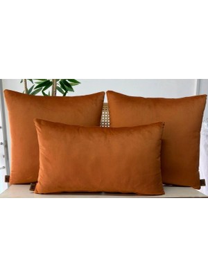 Elanora Home Dekoratif Kırlent Kılıfı,yüksek Kaliteli Kadife Kumaş,,3’lü Set