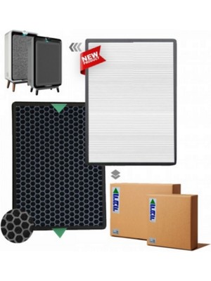 Bissell 3001N AIR220- A320 Filtre Hava Temizleyici Için Faf Marka Uyumlu Ürün Hepa + Karbon Birleşik Filtre Beyaz