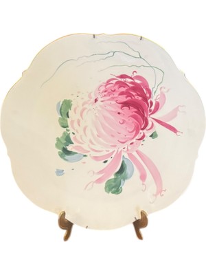 Meissen Porselen El Boyama Duvar Tabağı 30 cm Çapında