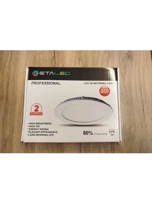 18W Yuvarlak Panel LED Armatür GÜNIŞIĞI(3000K) Etaled