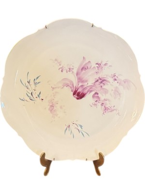 Meissen Porselen El Boyama Duvar Tabağı 30 cm Çapında