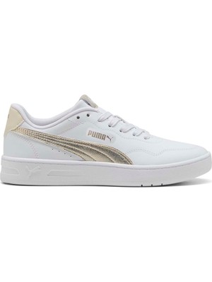 Puma Court Lally Metallic Whisper Kadın Beyaz Sneaker Ayakkabı 40605801