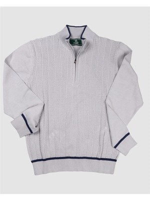 Echol Erkek Yarım Balıkçı Yaka Standart Fit Fermuarlı Triko