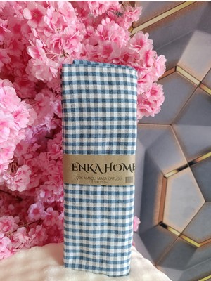 Enka Home Pöti Kareli Sofra Bezi, Piknik Örtüsü, Çok Amaçlı Örtü 170X170CM