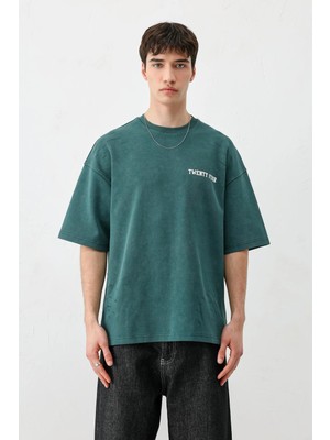 Vamos Baskılı Oversize Tişört Nefti