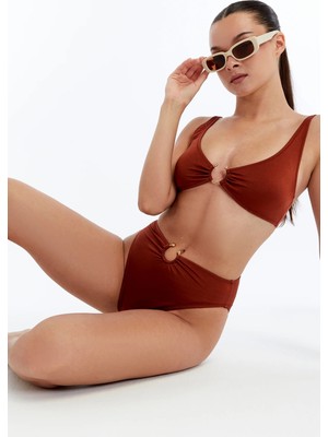 Lovely Things Crystal Bikini Alt Külot - Acı Kahve