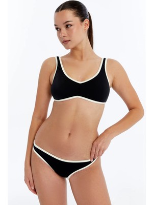 Lovely Things Vırgınıa Bikini Alt Külot - Siyah-Beyaz