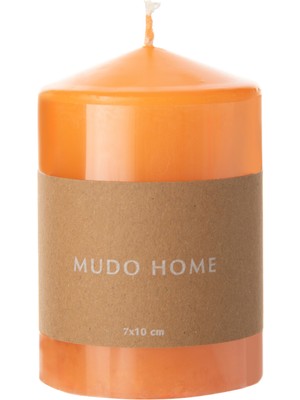 Mudo Home SÜTUN MUM TURUNCU 7X10 CM