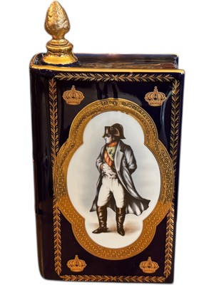 Fransız Limitli Üretim Limoges Porselen Kitap Formunda Içki Karafı 24 cm Yüksekliğinde