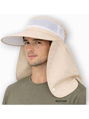 Mustran Unisex Uv Korumalı Geniş Siperli Ense Korumalı Yazlık Güneş Şapkası Plaj Tarla Günlük Yürüyüş