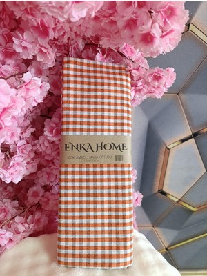 Enka Home Pöti Kareli Sofra Bezi, Piknik Örtüsü, Çok Amaçlı Örtü 170X170CM