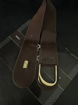 Fiori Gold Tokalı Geçmeli Elastik Kadın Kemeri, Ceket Kemeri, Gömlek Kemeri, Elbise Kemeri