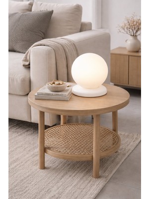 Osc Home Aydınlatma Tasarım Küre Abajur Beyaz