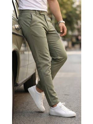 Erkek Slim Fit Dilli Kumaş Pantolon