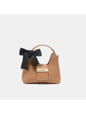 Black Ribbon Victoria Mini Camel Omuz Çantası