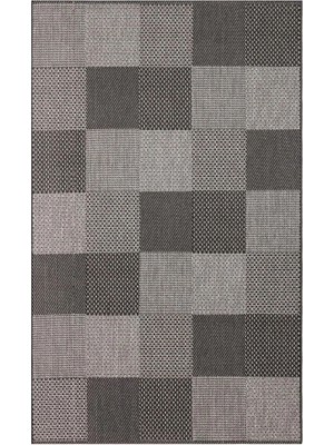 Eko Halı Mono Mno 01 Dark Grey Kaymaz Tabanlı Kilim
