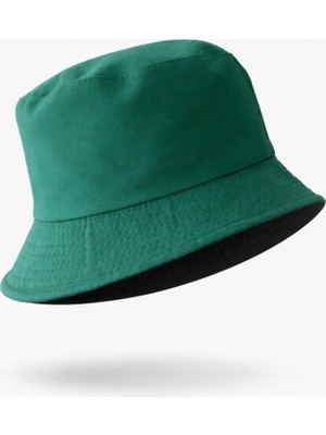 Perlotus Çift Taraflı Bucket Kova Balıkçı Şapka Unisex %100 Pamuklu Siyah Iç Astarlı Dörtmevsim Mevsim Kullanım, Geniş Siperli Güneş Koruma
