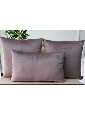 Elanora Home Dekoratif Kırlent Kılıfı,yüksek Kaliteli Kadife Kumaş,,3’lü Set