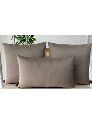 Elanora Home Dekoratif Kırlent Kılıfı,yüksek Kaliteli Kadife Kumaş,3’lü Set