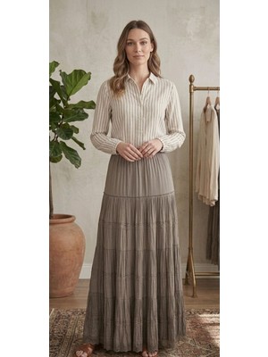 Lifera Premium Dantel Detay Penye Etek