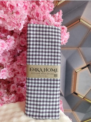 Enka Home Pöti Kareli Sofra Bezi, Piknik Örtüsü, Çok Amaçlı Örtü 170X170CM