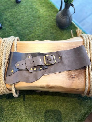 Yılday Gür Butik Soho Çift Tonlu Nubuk & Deri Aksesuar - Kontrast Dokulu ve Katmanlı Özel Tasarım - Standart Beden