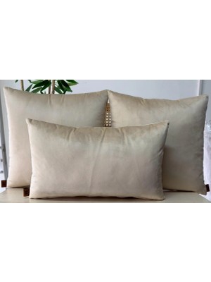 Elanora Home Dekoratif Kırlent Kılıfı,yüksek Kaliteli Kadife Kumaş,,3’lü Set