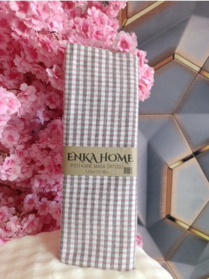 Enka Home Pöti Kareli Sofra Bezi, Piknik Örtüsü, Çok Amaçlı Örtü 170X170CM