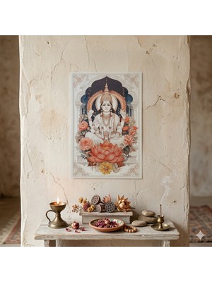 Hedea Lord Vishnu Ahşap Tablo - Hinduizm & Yoga Sunak Dekoru - 16X24 cm Özel Baskı Spiritüel Sanat
