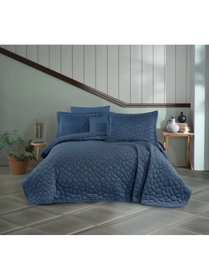 Hobby Silvana Yatak Örtüsü Seti Indigo