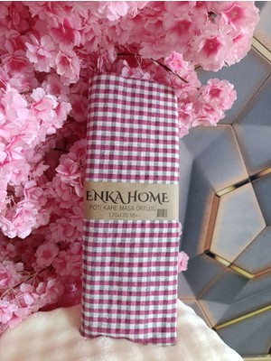 Enka Home Pöti Kareli Sofra Bezi, Piknik Örtüsü, Çok Amaçlı Örtü 170X170CM