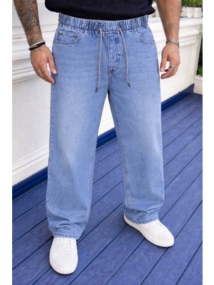 Damga Erkek Jogger Premium Comfort Mavi Baggy Pantolon
