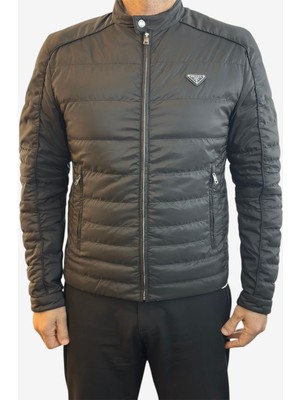 Prada Sport Parlak Kumaş Slim Kesim Erkek Mont