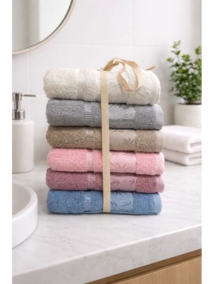 Bambu 6'lı %100 Pamuk El ve Yüz Havlusu