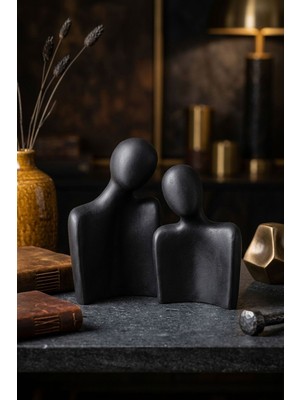 Rugad Biblo Heykel Insan Silüeti Büyük Boy Heykel Seti Beyaz Renk Model 8