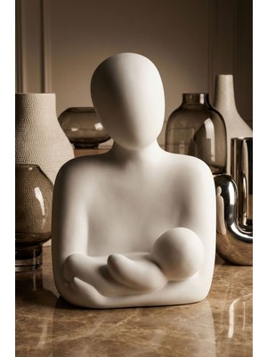 Rugad Biblo Heykel Anne Bebek Beyaz Model 10