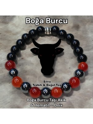 Boğa Burcu Doğal Taş Bileklik