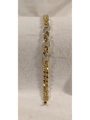 Dizay Concept Bayan Altın Renkli Zirkon Taşlı Pirinç Xuping  Bileklik