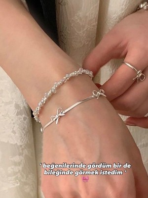 Kurdele Çelik Bileklik Bow Bileklik