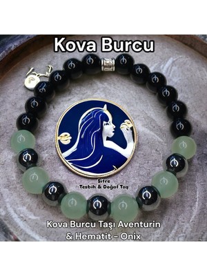 Kova Burcu Doğal Taş Bileklik