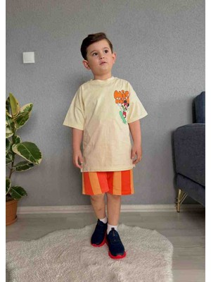 Miviko Erkek Çocuk Şortlu Takım Yazlik Kısa Kollu Alt Üst Set Pamuklu Süper .kalite