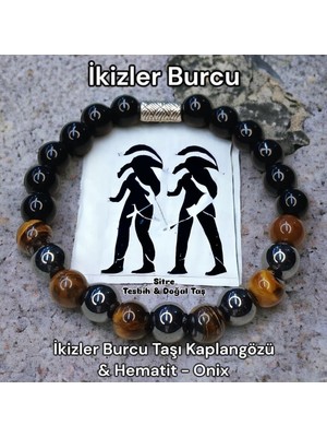 Ikizler Burcu Doğal Taş Bileklik